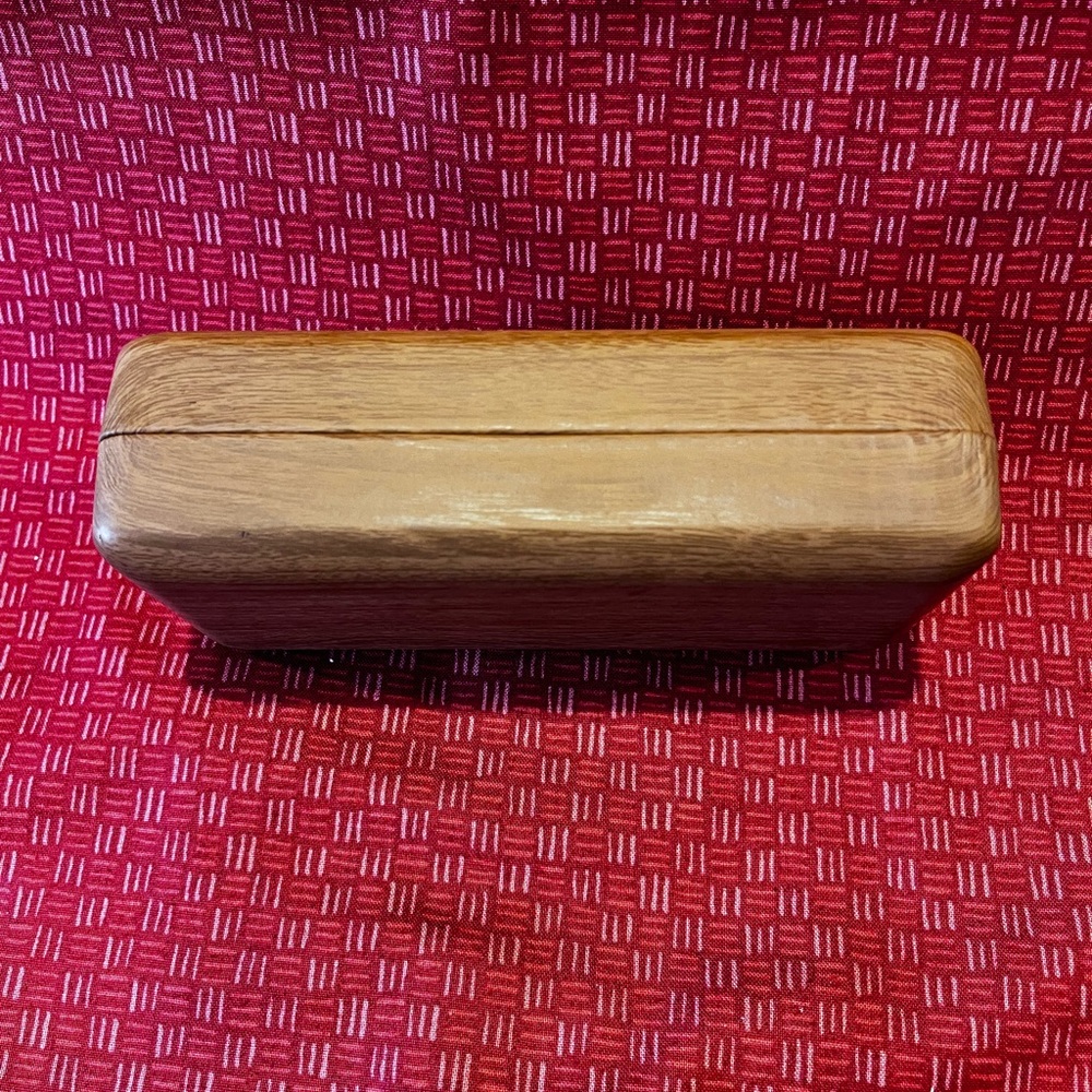 Wooden Rectangular Eyeglass Case Box Natural Wood… - image 4